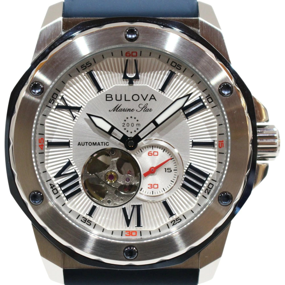 Bulova Marine Star 98A225 Automatic Watch White Dial from Japan