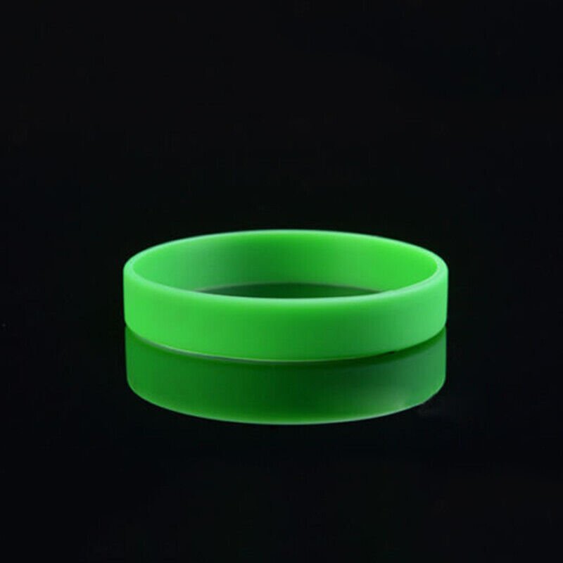 12 Pack Kids Adults Blank Silicone Wristbands Rubber Bracelets 12 Color Mixed