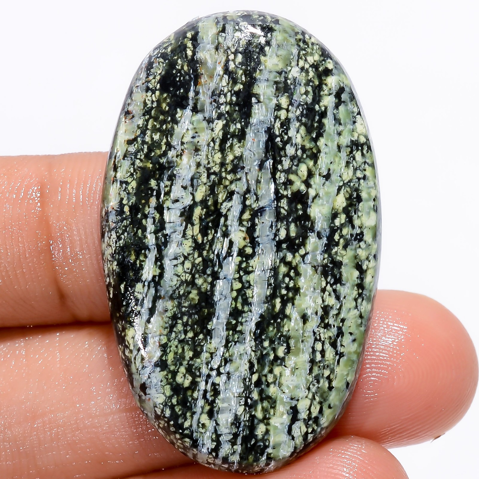 Natural Green Swiss Opal Oval Cabochon Loose Gemstone 48.5 Ct 40X24X5 mm X-18547