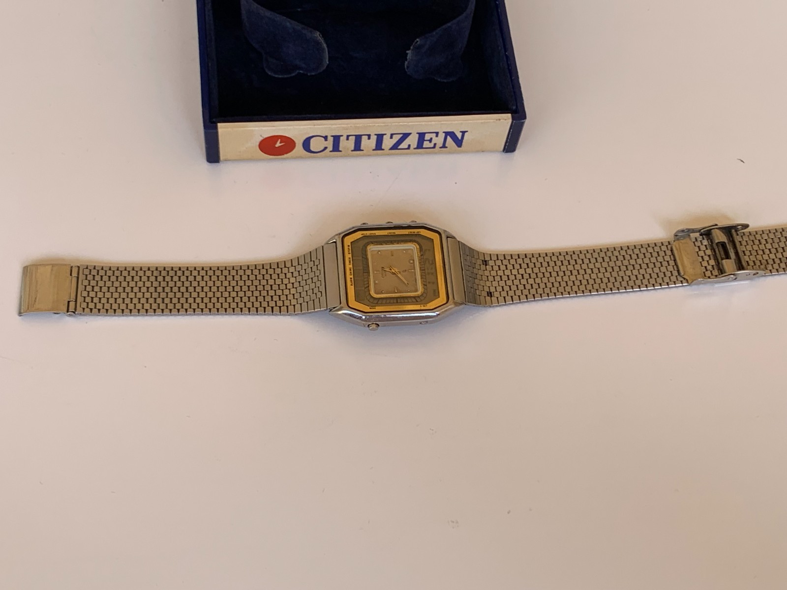 1981 Vintage Citizen Ana-Digi Alarm Chime Timer 4-082320 Watch Boxed 31mm Japan