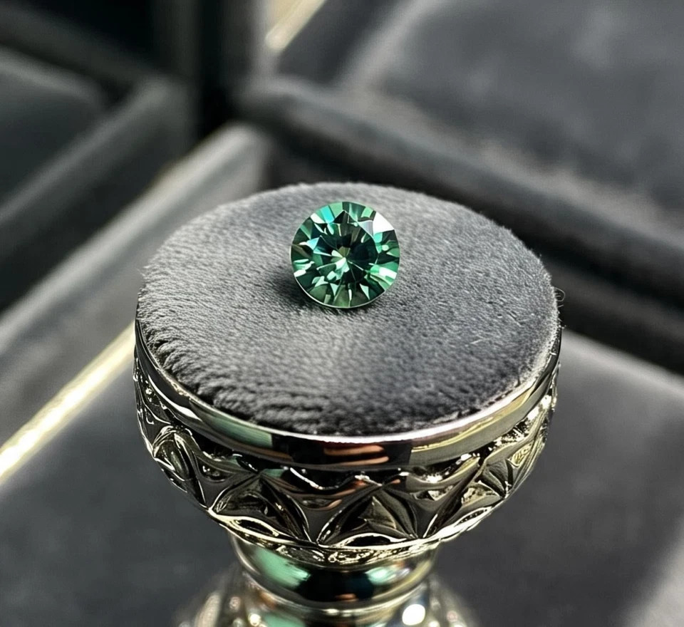 Natural Green Diamond 5 CT Round Cut 11.50 mm VVS1 D Grade Certified Stone C11
