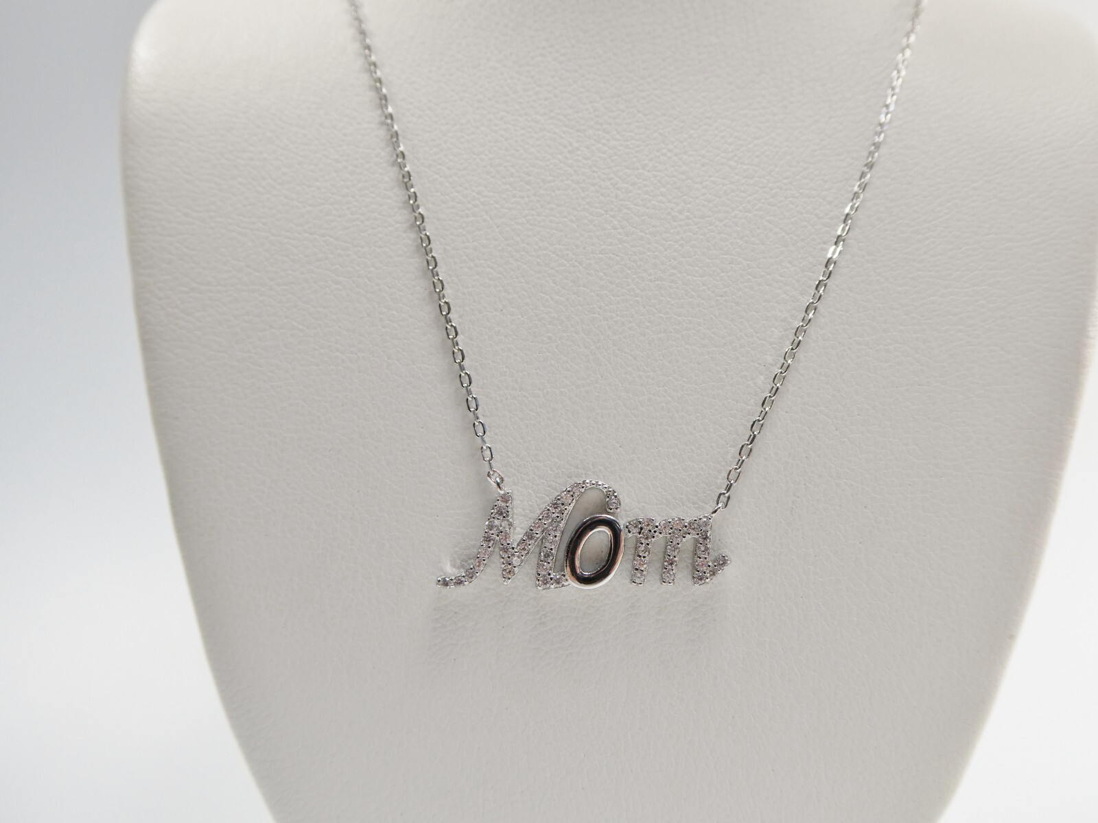 16 INCH PLUS 2 INCH EXTENTION MOM NECKLACE REAL 925 STERLING SILVER