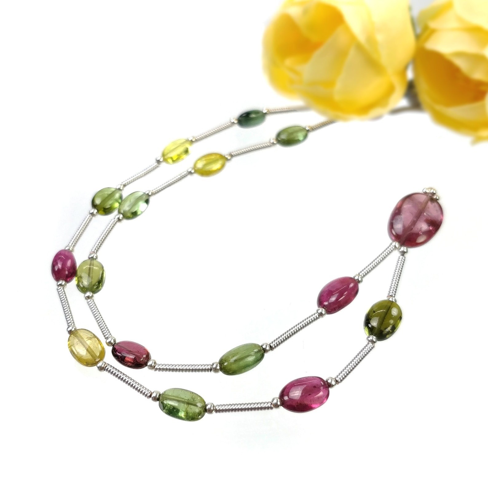 20.50cts Natural Watermelon Tourmaline Plain Oval Loose Beads 6.5*4.5mm – 12*8.5