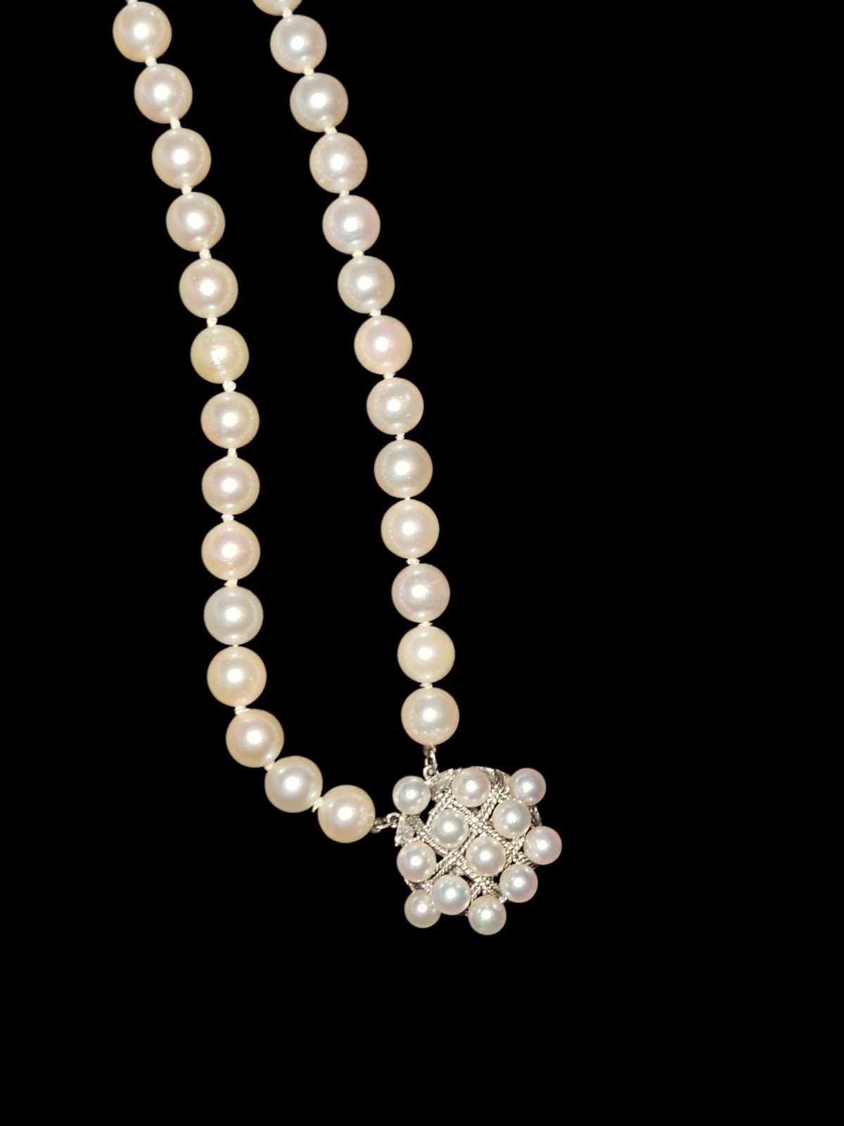 Vintage Convertible 2-in-1 Akoya Cultured Pearl Strand Necklace Choker or Opera