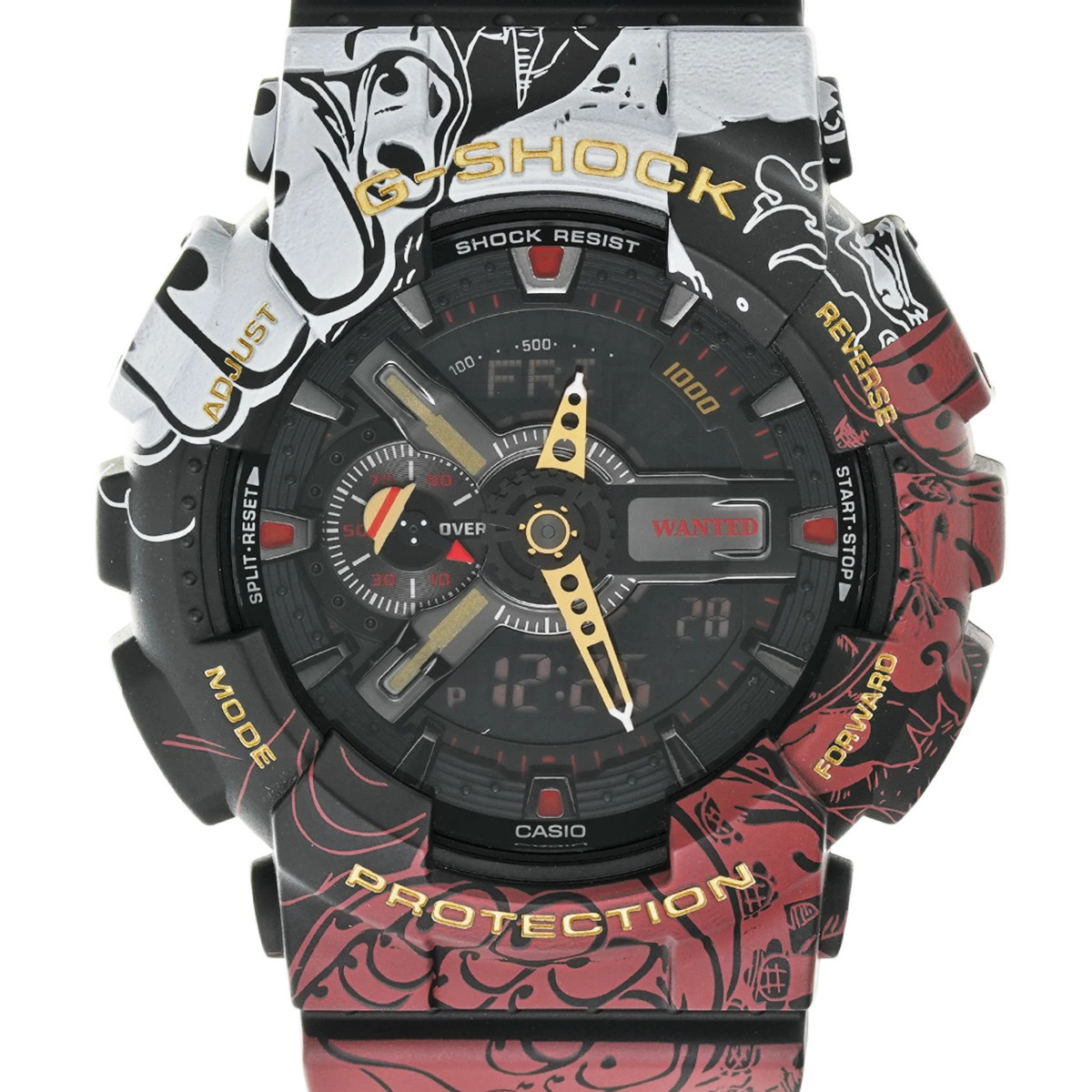 CASIO G SHOCK One Piece Collaboration GA 110JOP 1A4JR Black Red Men’s Watch Used