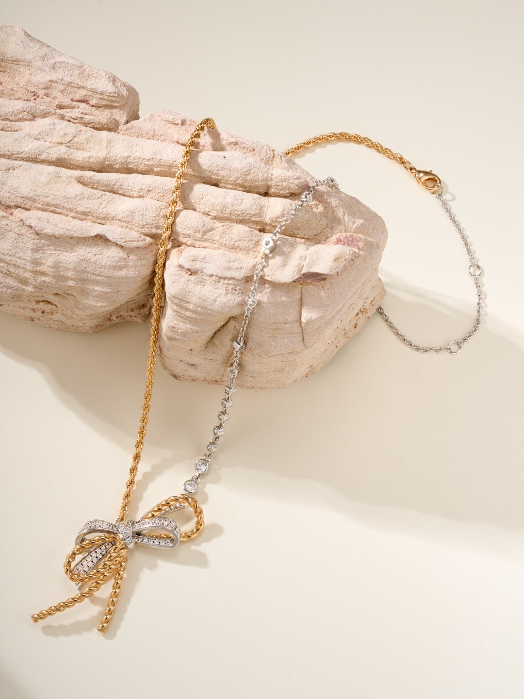CHAUMET Insolence 18K Rose Gold & 18K White Gold Diamond Necklace