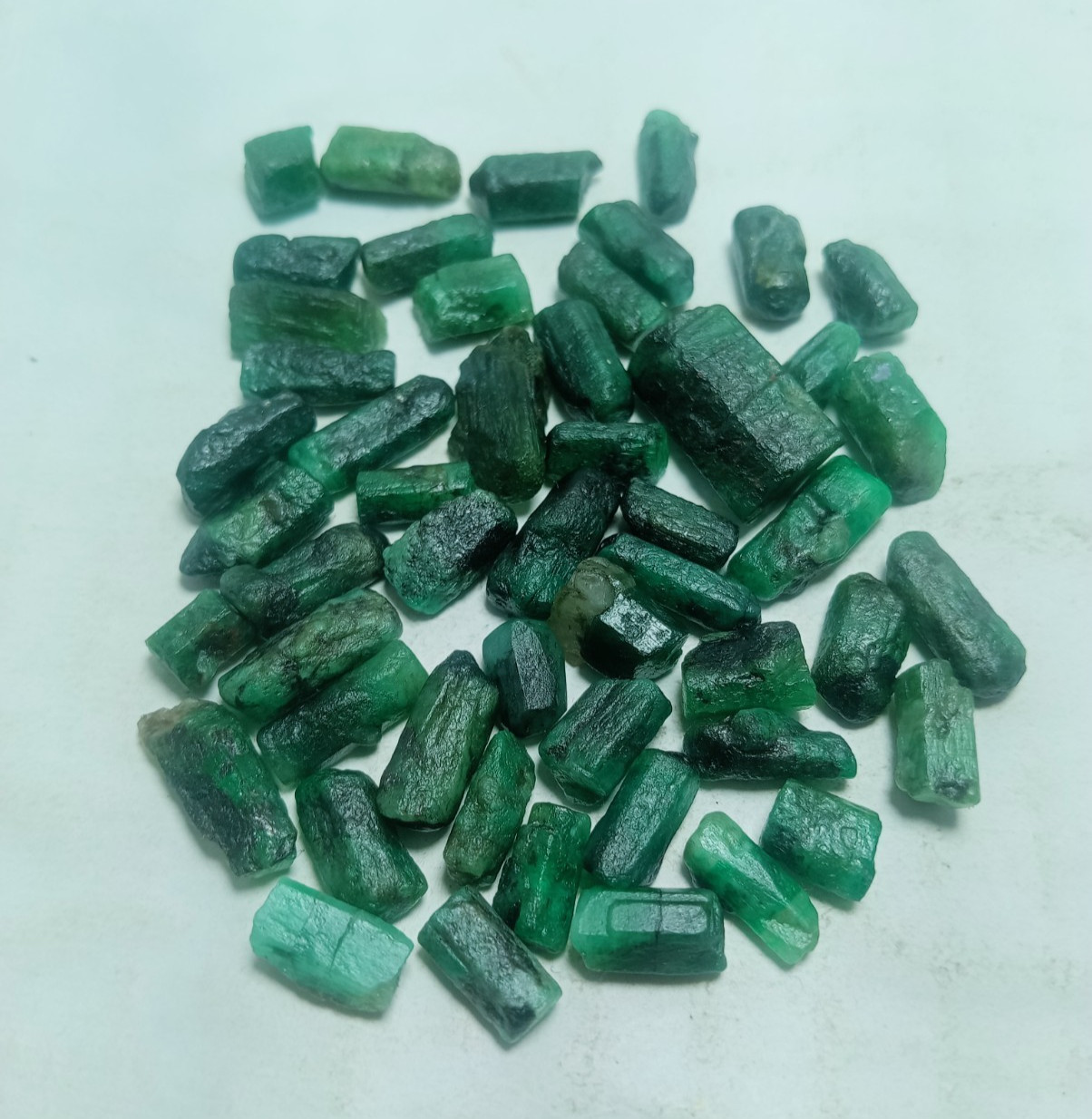 10 Pcs Emerald Rough Stick Lot, Rare Emerald Rough For Jewellery, Emerald Gift.