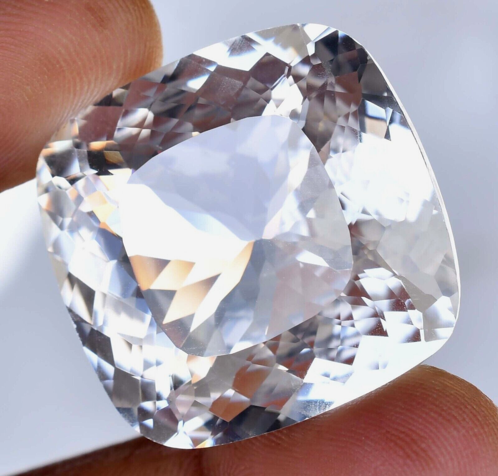 Rare 96.50 CT Natural MONTANA Colorless Sapphire Certified FLAWLESS Gemstone