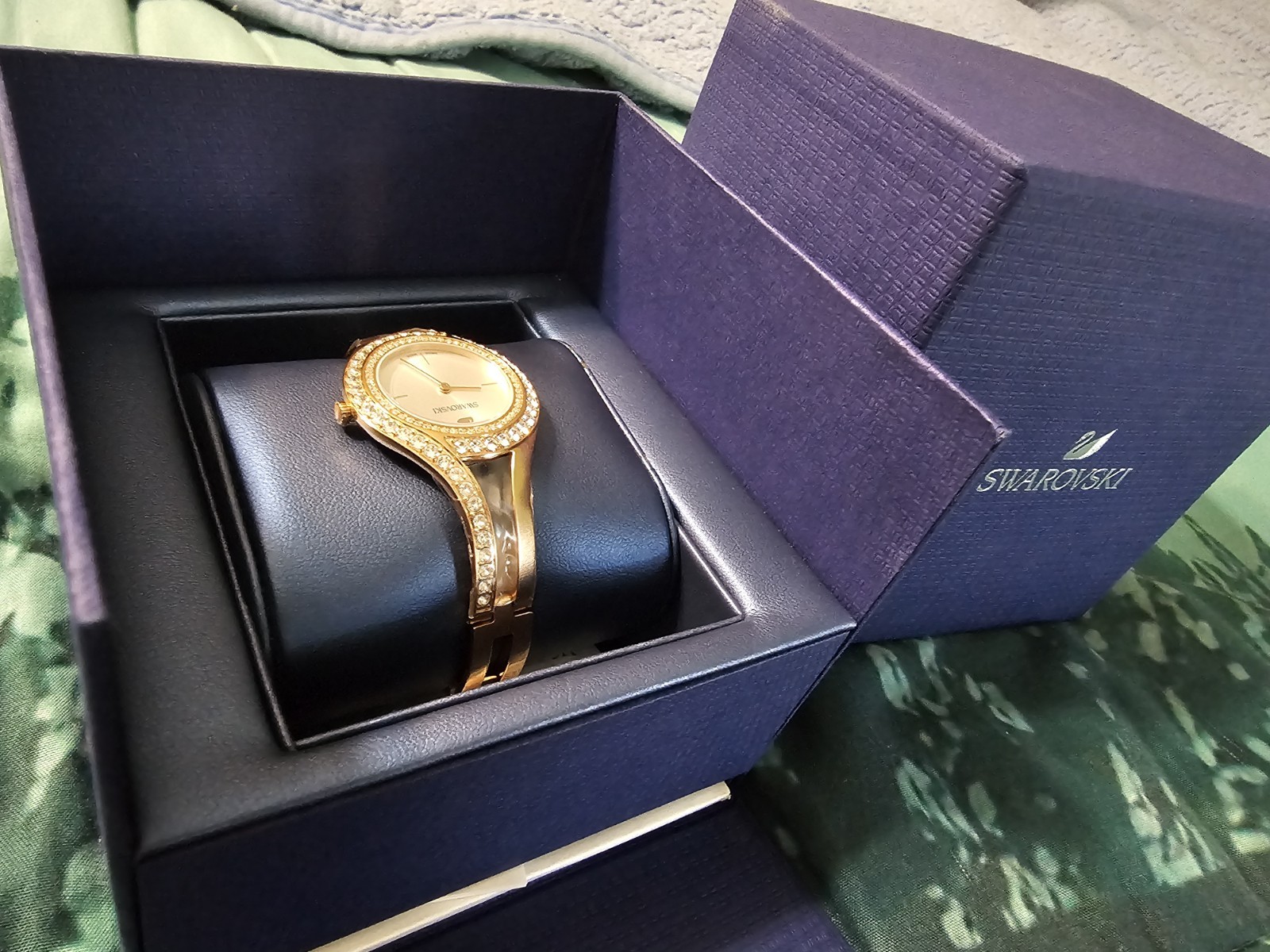Swarovski Eternal Watch Rose Gold Tone Crystal Bracelet Womens 30mm