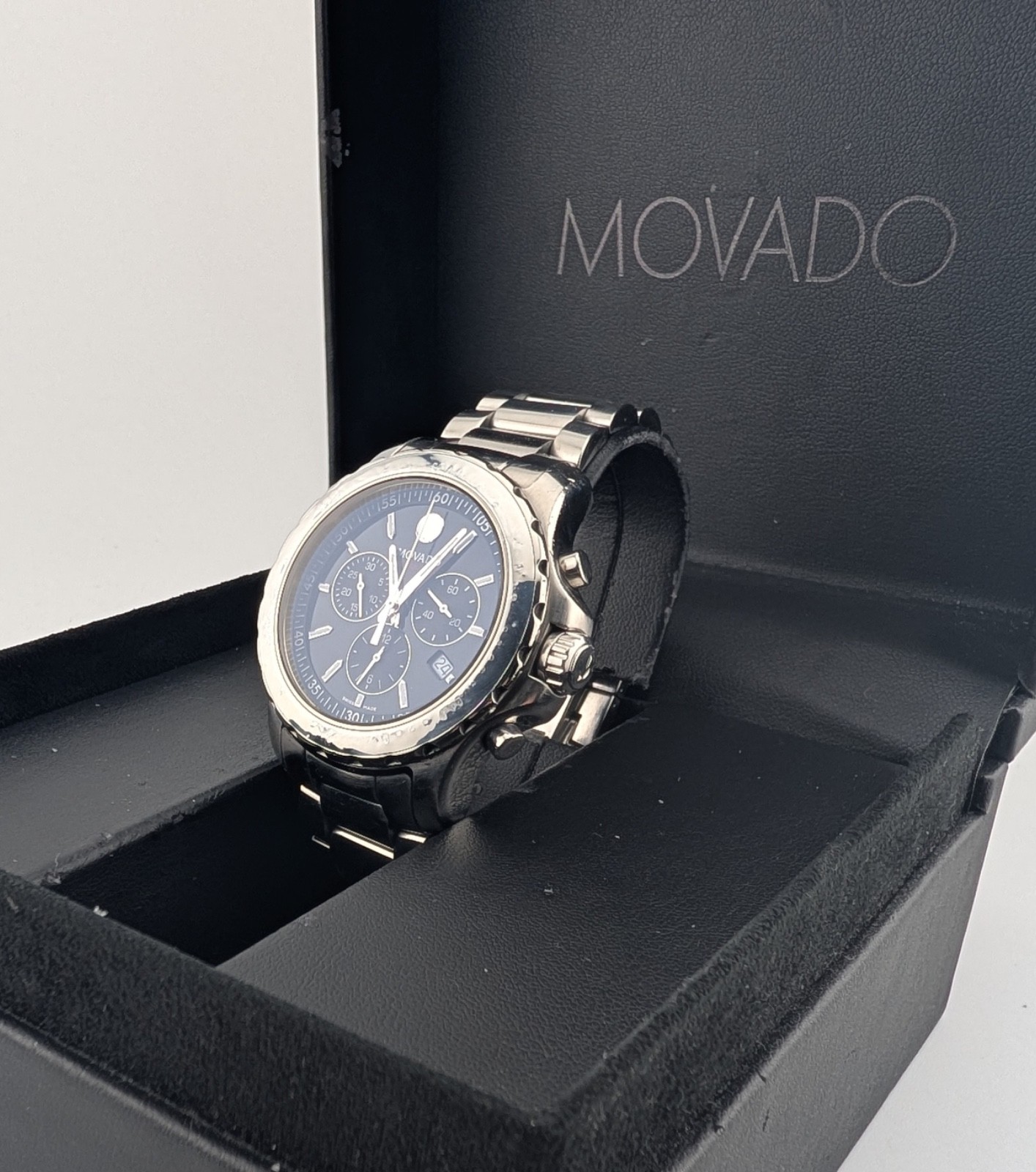 Movado Men’s Series 800 SS W/Black Dial; Model #14.1.27.1426 ~ Special