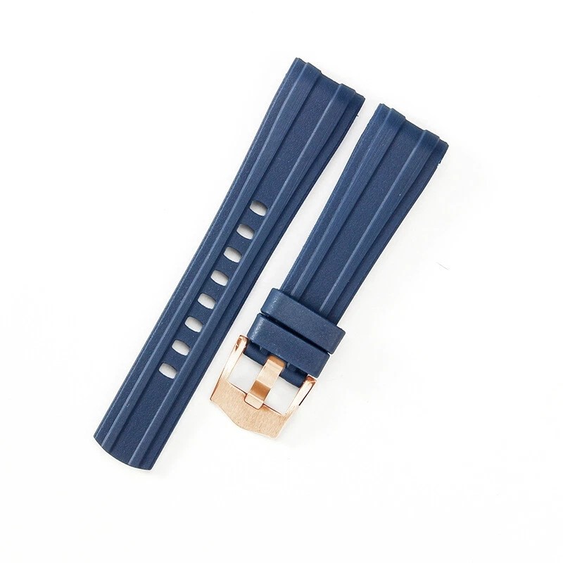 Premium Waterproof Rubber Silicone Watch Band Strap Curved End for O.mega 20mm