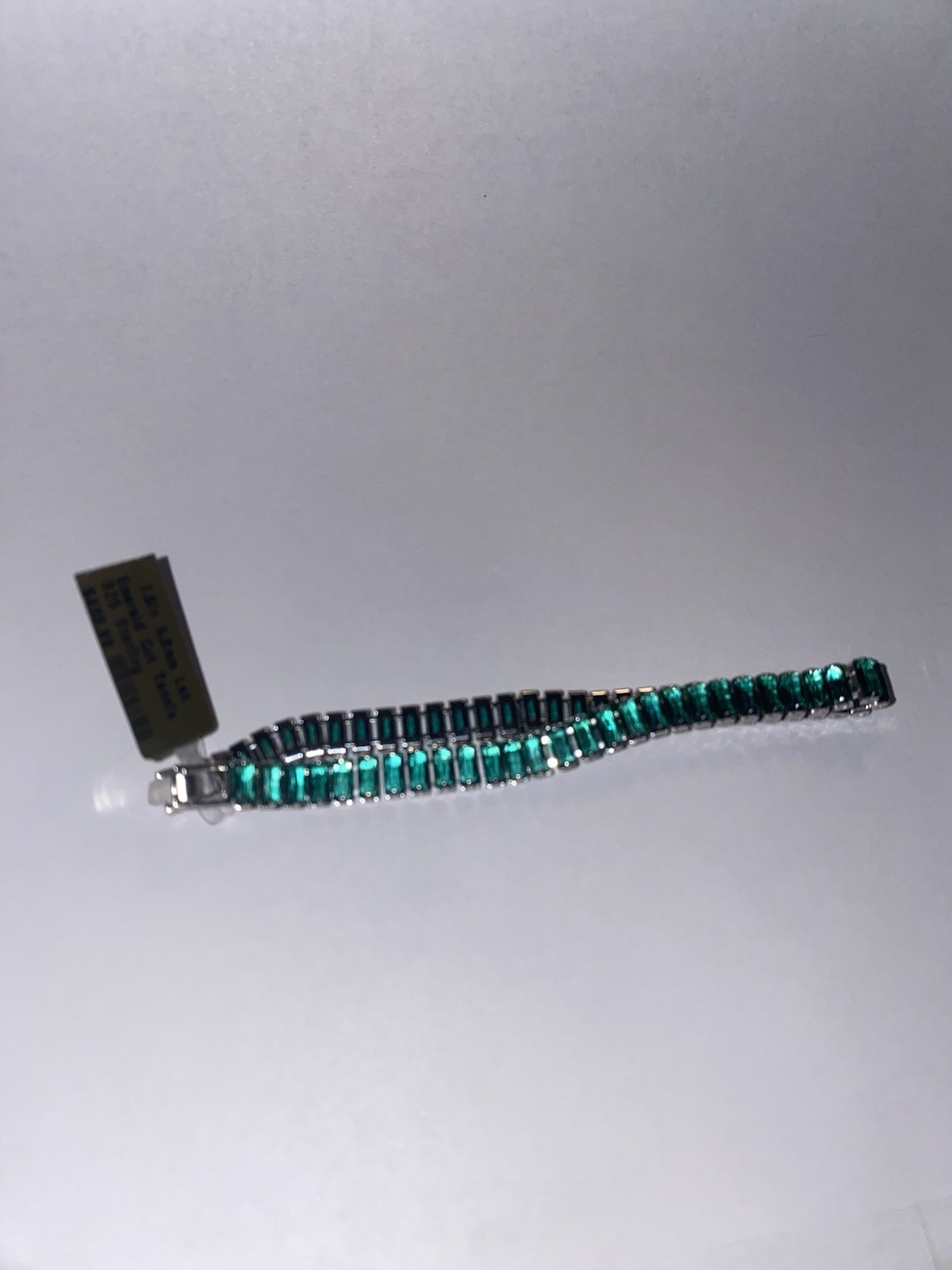 Emerald Cut Lab created Emerald Tennis bracelet 13.5 ct -7.5 inch -5.8mm