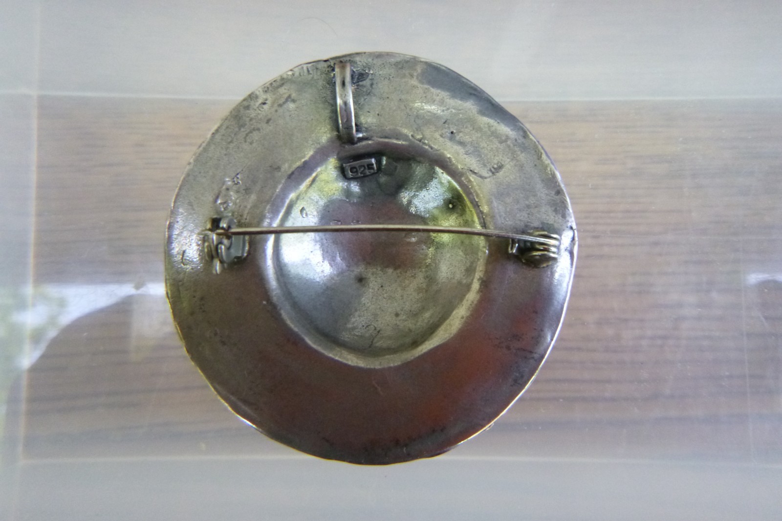 Vintage Studio Mid Century Modern Sterling Handmade Space Galaxy Pin Pendant