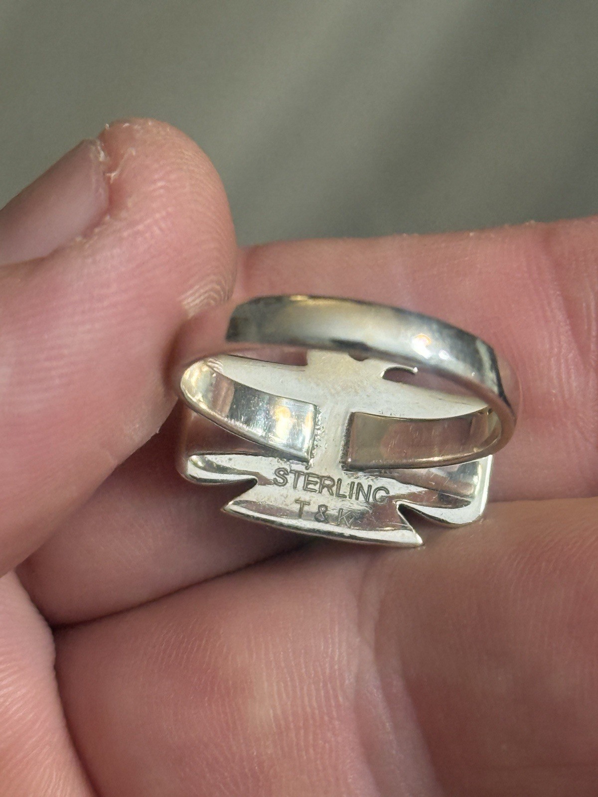 STERLING SILVER STAMPED THUNDERBIRD CONCHO SHOT BAND RING Sz 6,9,or 10 .925