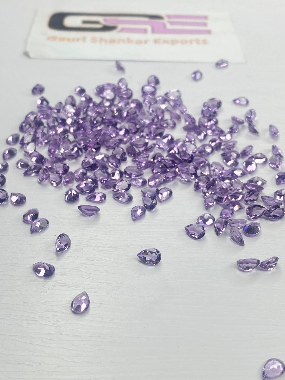 Brazil Amethyst Faceted Pear Cut Loose Gemstone 6×4 mm TO 15x10mm Natural DG