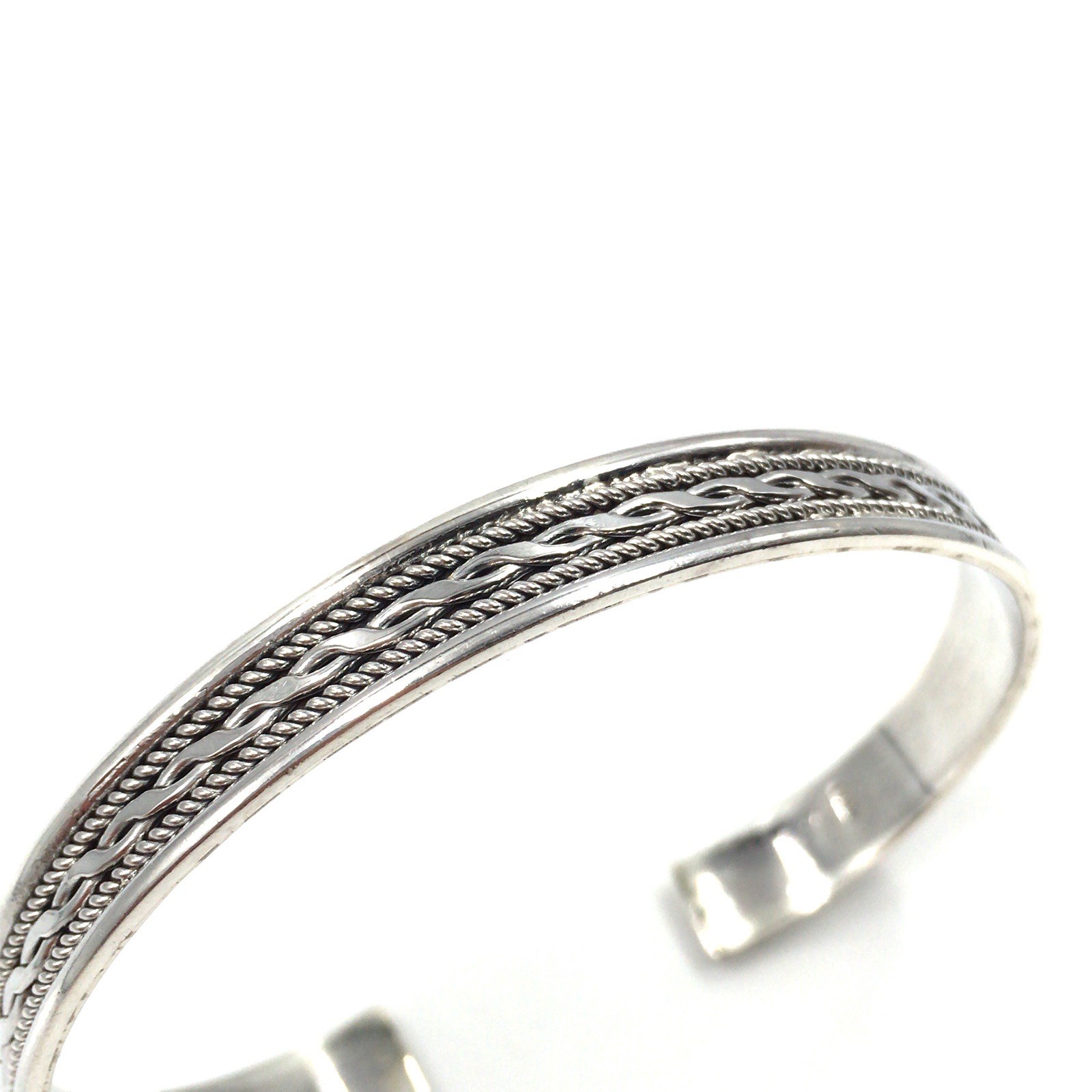 Modern Bangle Solid 925 Silver Bracelet Unisex Bangle 8mm Jewellery 18 Gr