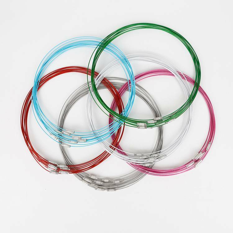 10pcs 1mm 18"(46cm) Steel Wire Choker Collar Necklace Cord Metal Wires