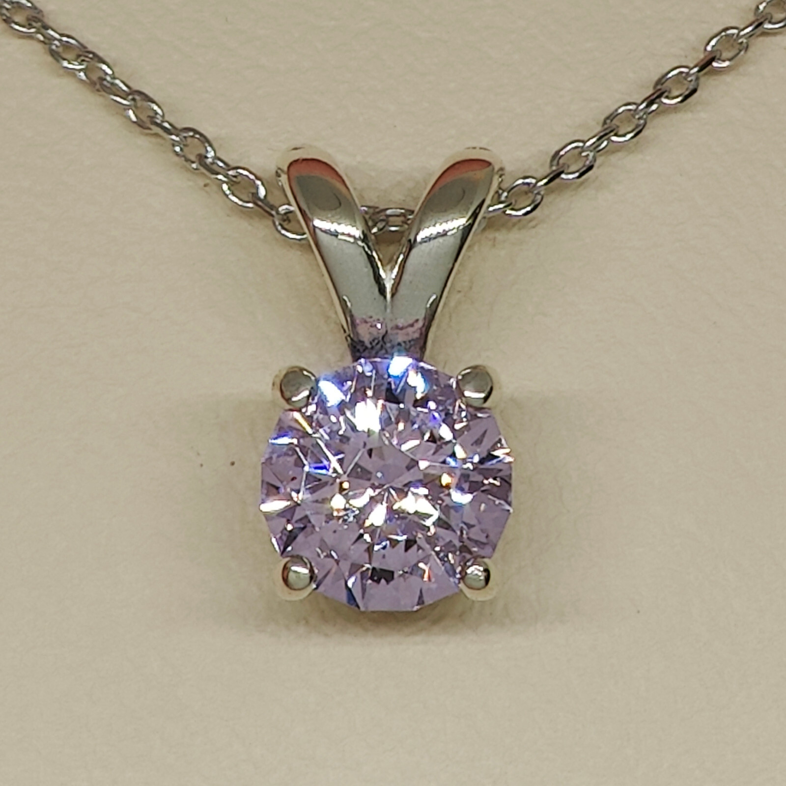 Lavender YAG Pendant – Sterling Silver – 1.67 carats