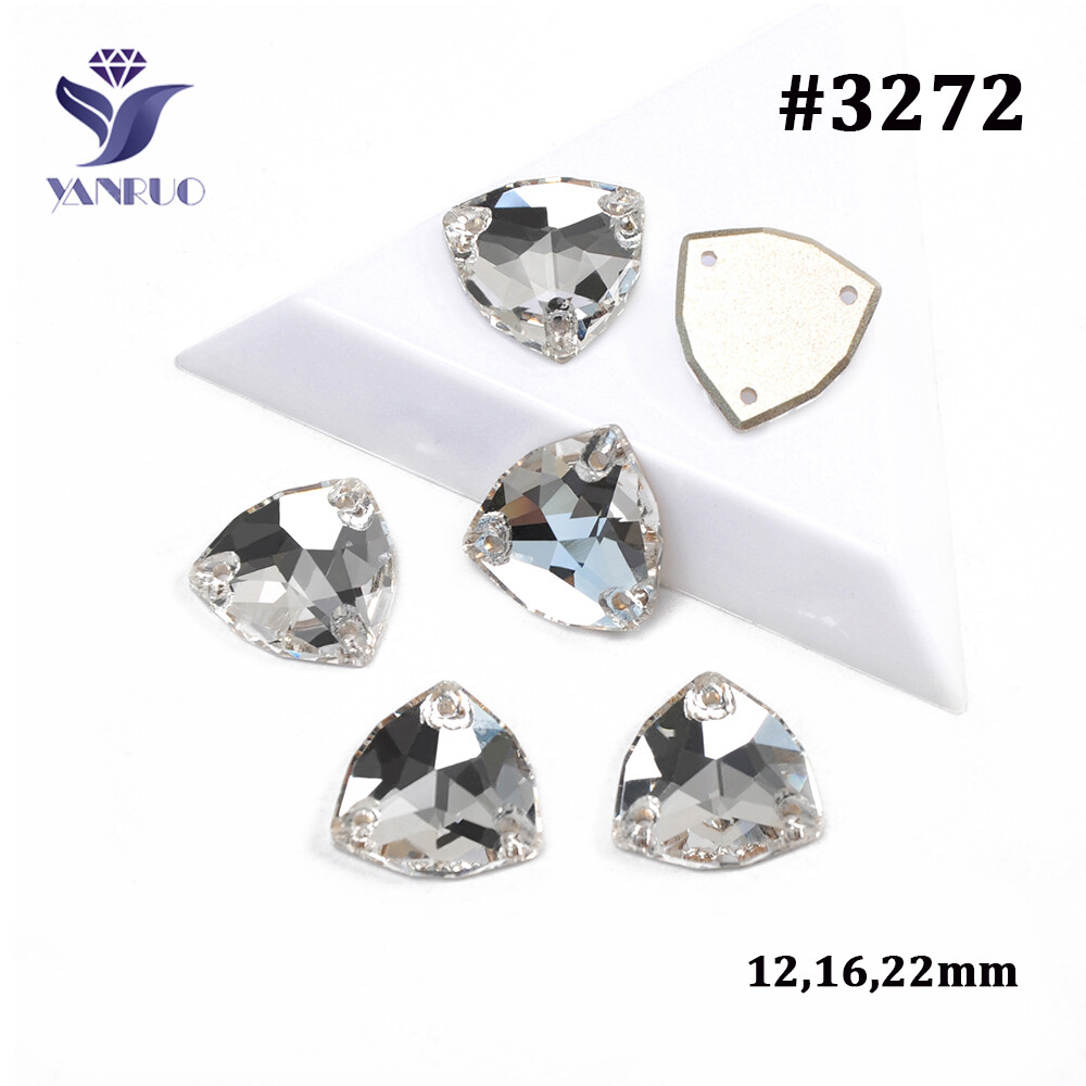 All Shapes Clear YANRUO Flatback Strass Sew on Crystal Rhinestones for Garment