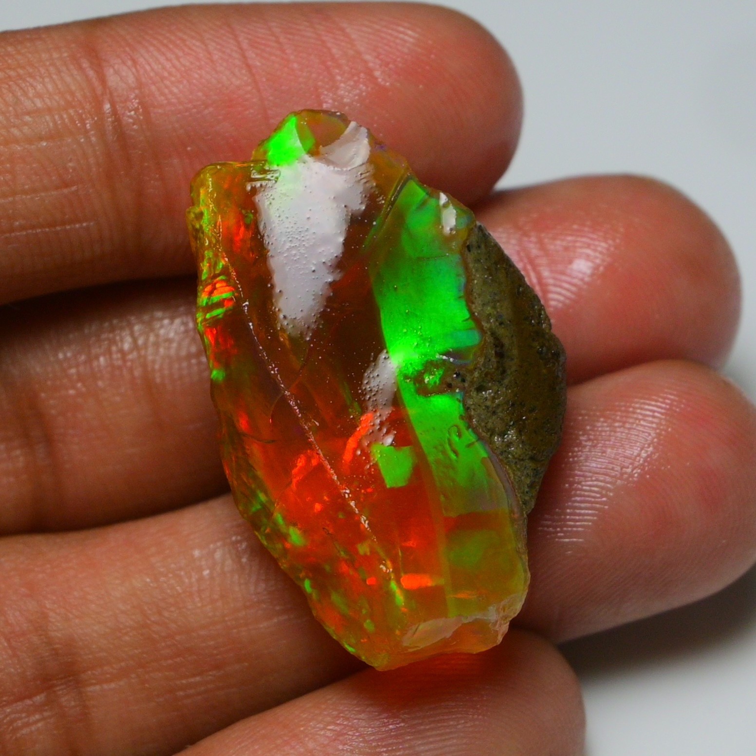 Stunning Ethiopian Opal Rough 30.85 Cts, Large Oil Opal Specimen Natural Opal