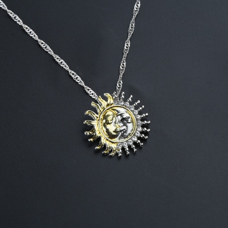Personality Trend Two-color Clavicle Chain for Birthday Mother s Day Gift