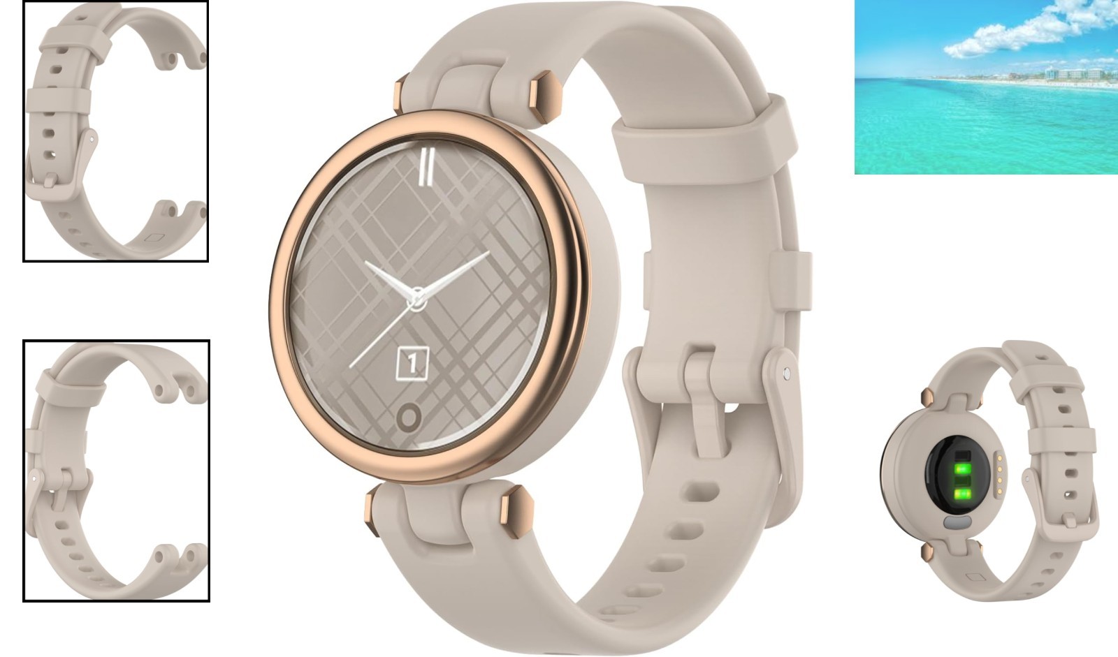 Elegant Soft Silicone Garmin Lily Smartwatch Band – 14.2mm, Adjustable Size