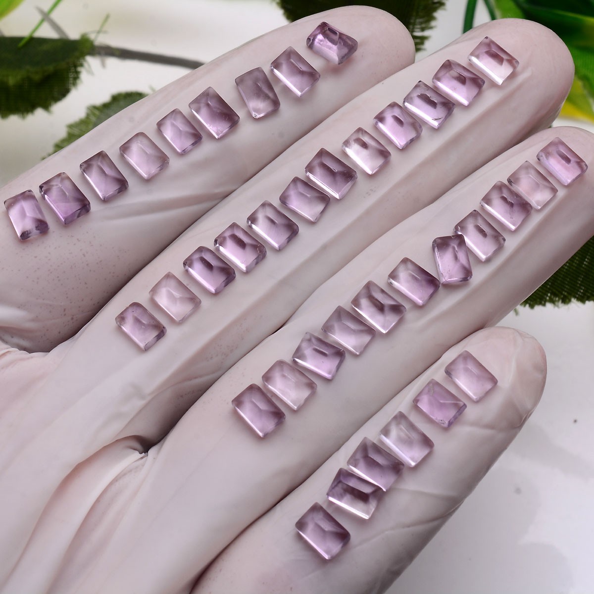 38 Pcs Natural Amethyst Sugar Loaf Smooth Cabochon 6mmx4mm Untreated Gemstones