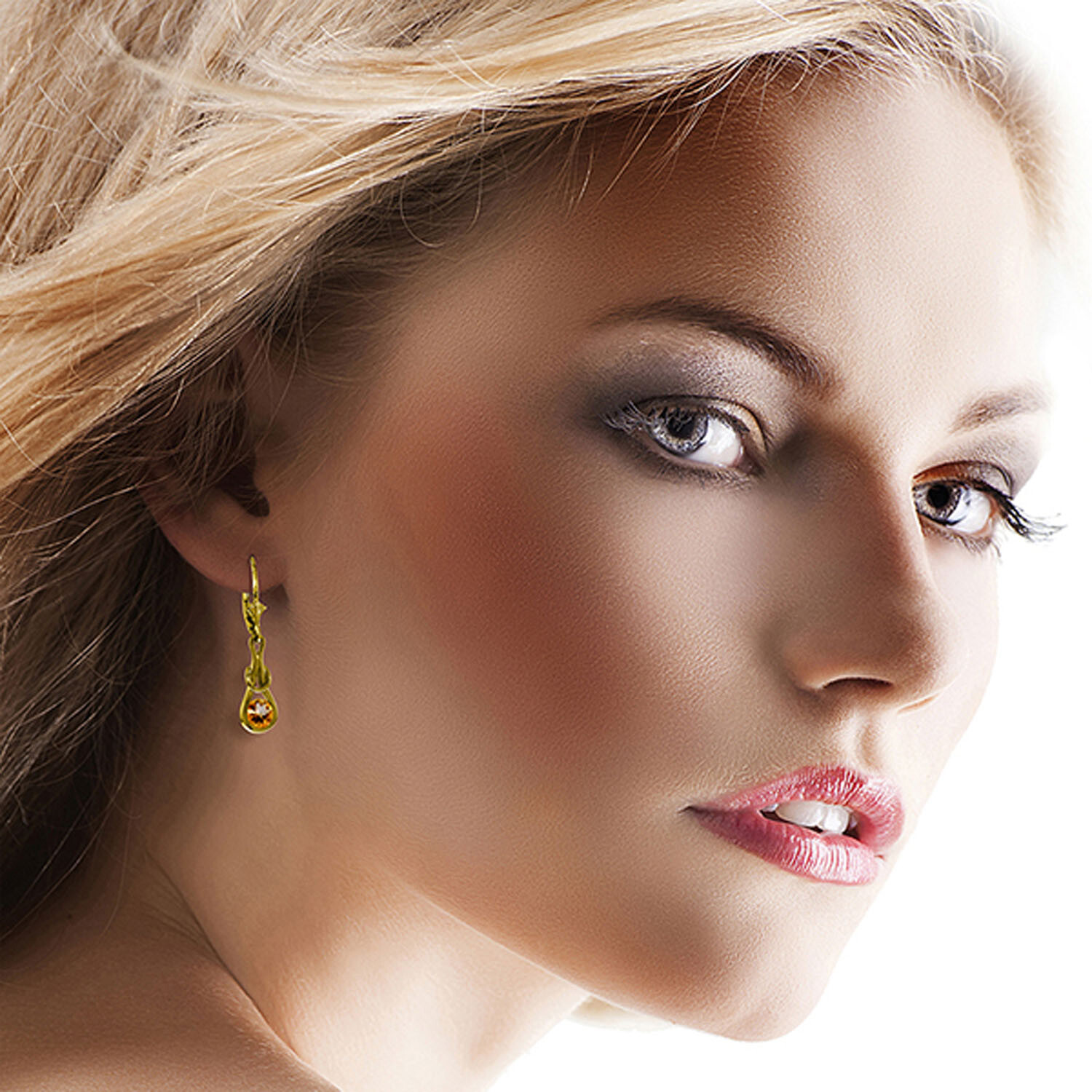 1.3 CTW 14K Solid Gold Elysian Citrine Earrings