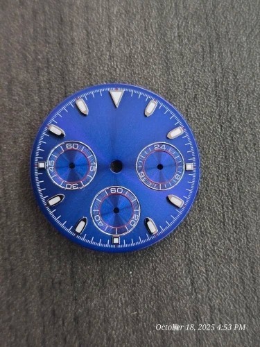 29mm Watch Dial Green Luminous High Quality For VK63 Quartz Movement Accessories