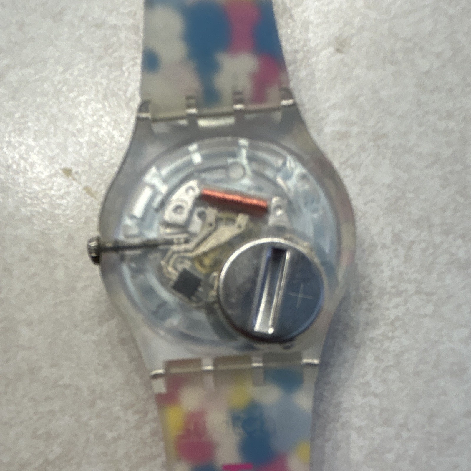 Swatch love song Quartz 34mm Vintage 1990s Multicolor needs battery
