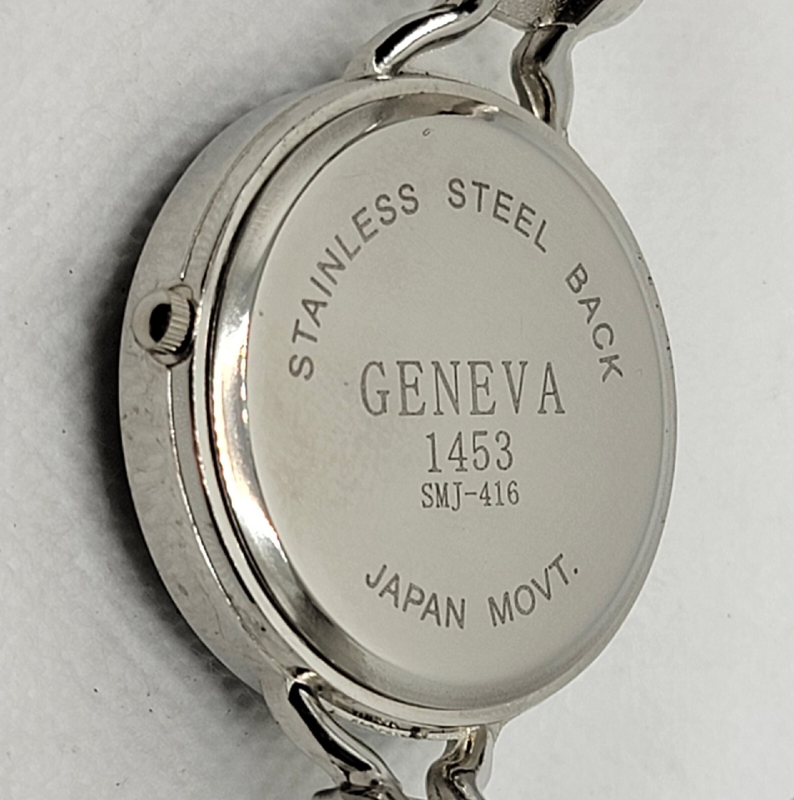 Ladies Geneva Trendy Fashion Silver Tone Black Dial Cuff Bracelet Watch I5
