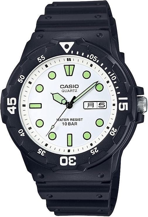 CASIO Collection Men’s Watch MRW-200HJ-7EJH Black/White Blister Pack Date New