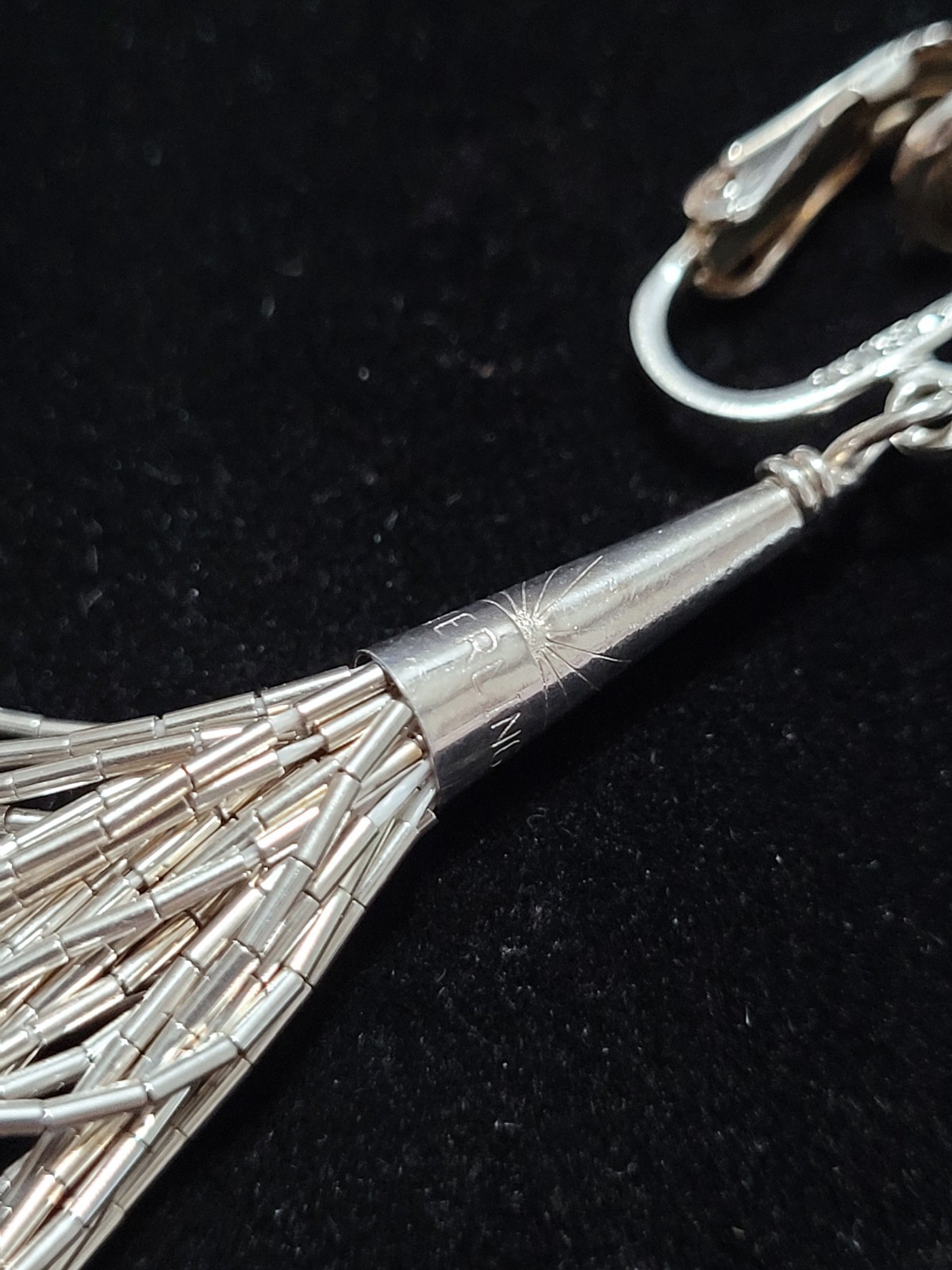 Native American Liquid Sterling Silver Earrings Southwestern Vtg