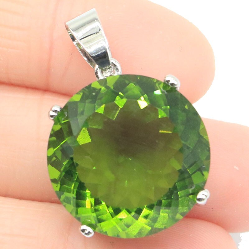 Buy 3 Get 1 Free Big Gemstone Alexandrite Topaz Peridot Tanzanite Silver Pendant