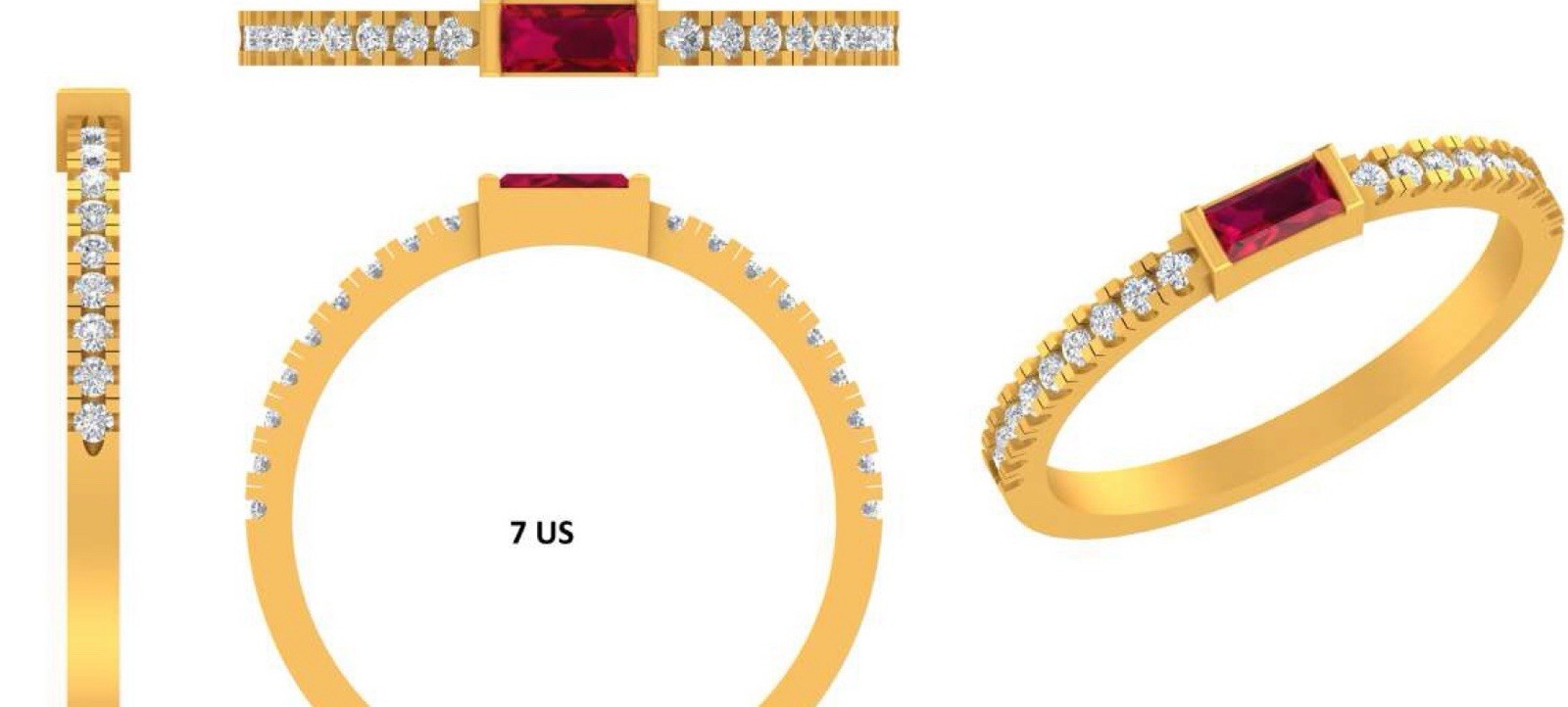 IGI Value! 0.48 Cts Certified Natural Ruby & Diamond 14K Designer Gold Ring