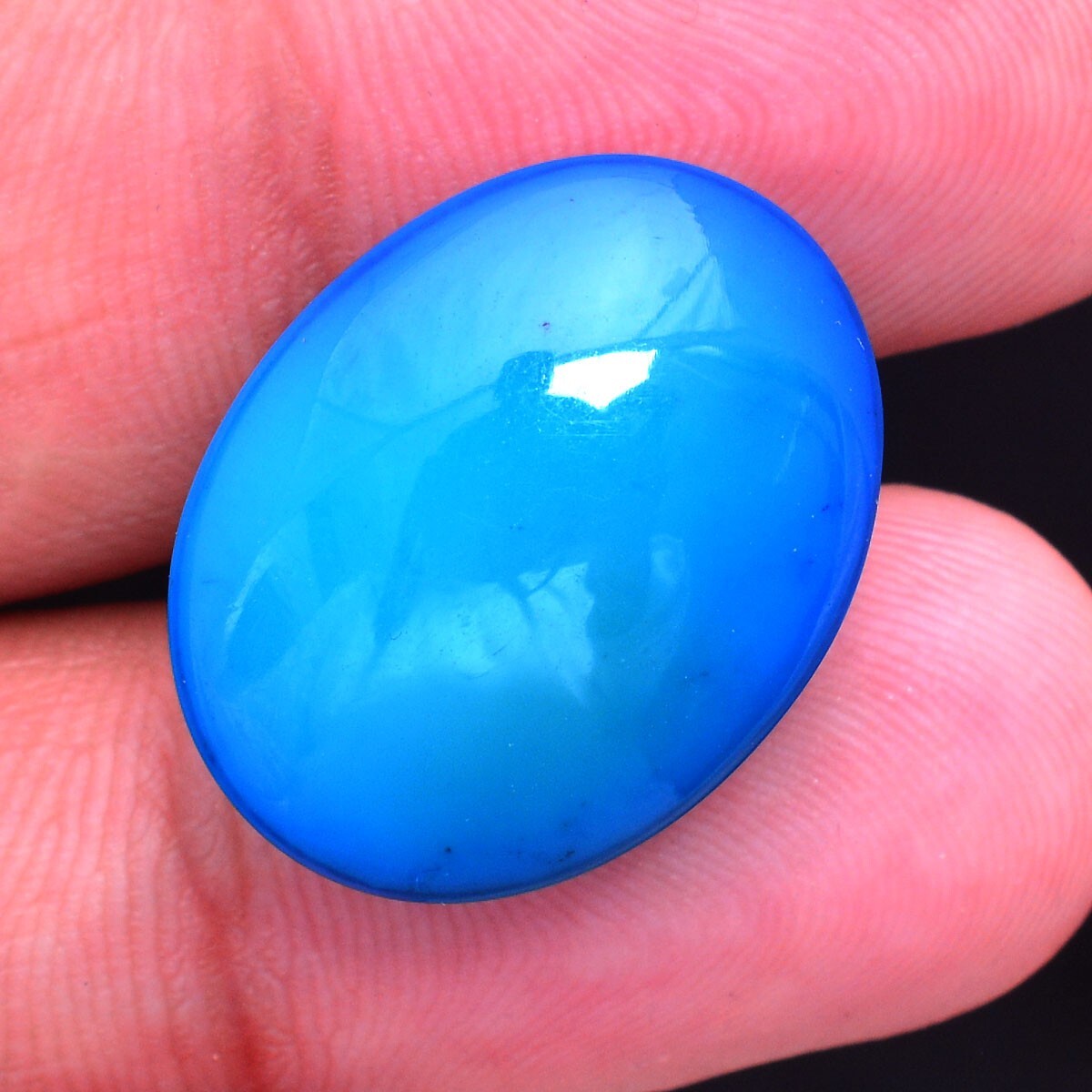17.90 Cts Natural Ethiopian Blue Opal Top Quality Oval Cabochon Loose Gemstone