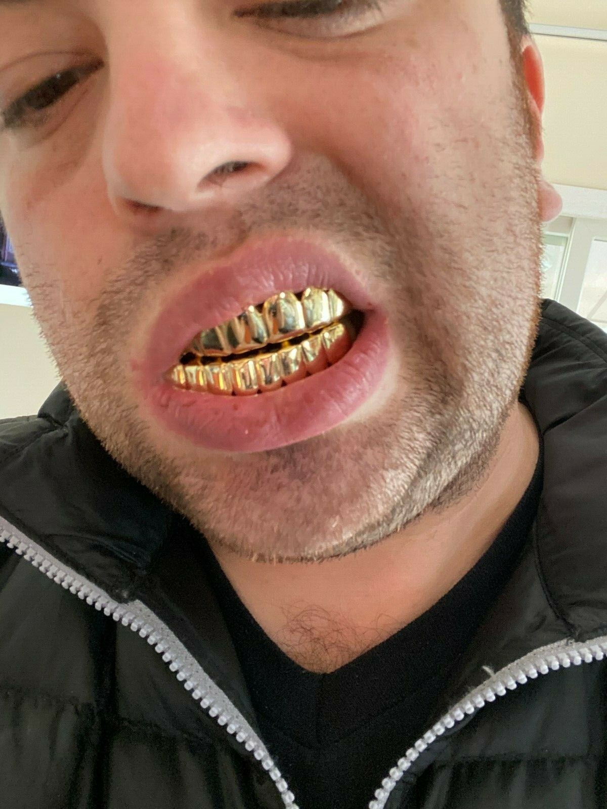 Real 925 Sterling Silver Gold Plated GRILLZ – Hip Hop Grills 6 8 Or Single Teeth