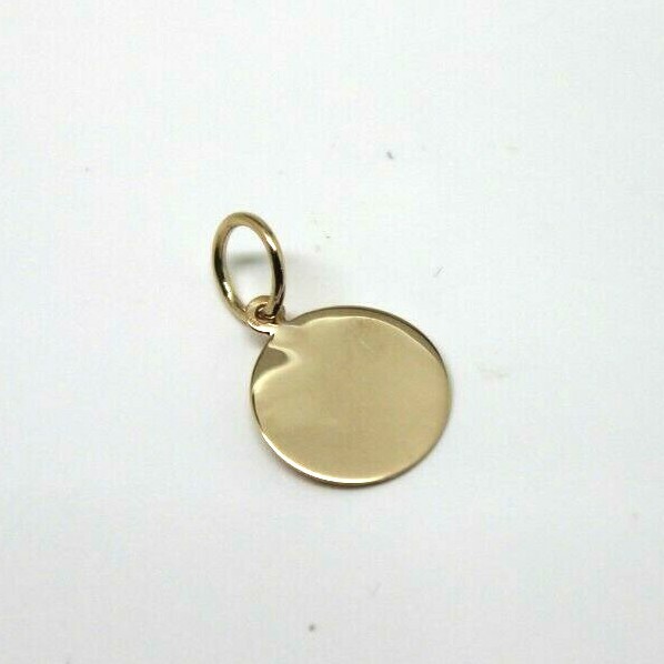 Genuine 9ct 9k 375 Solid Yellow Gold 12mm disc round circle pendant *Free post