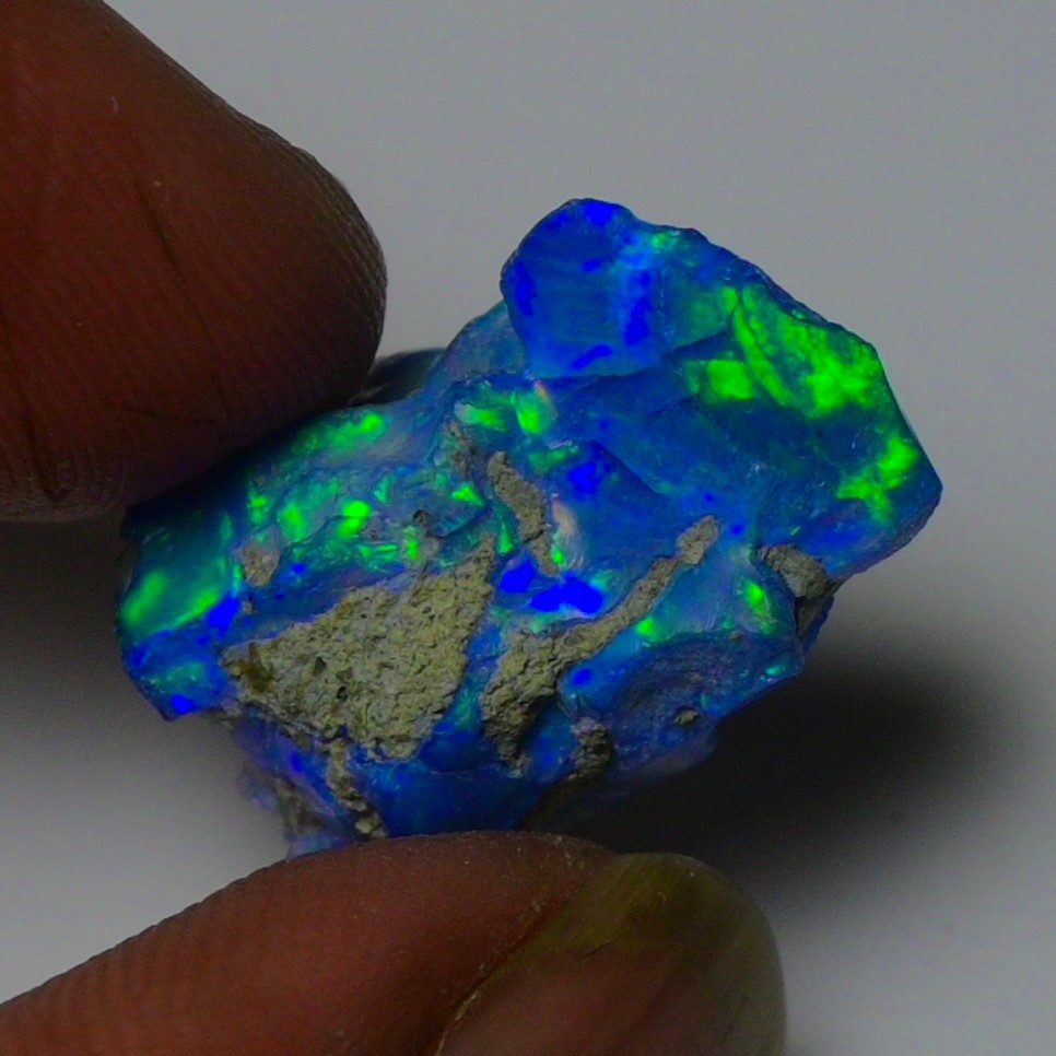 Blue Opal Rough 10.00 Carats, Smoked Ethiopian Welo Opal Rough, Fire Opal Rough