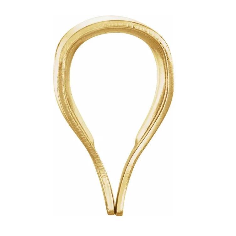 1 Piece 5mm x 3.75mm Open bail in 14K Yellow Gold or White Gold