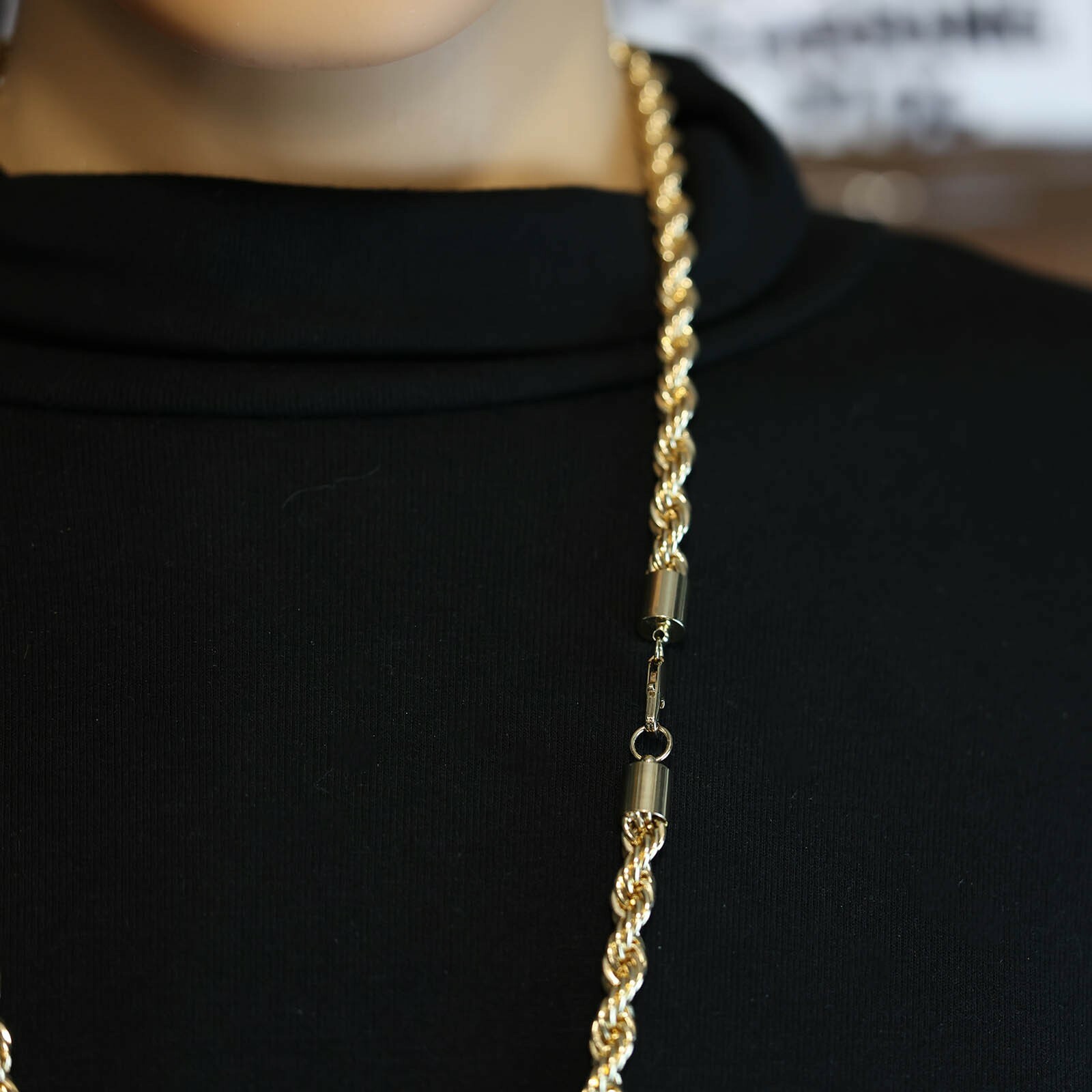 Cubic-Zirconia House Trap Pendant stardust 36″ Rope Chain Jumbo Gold Plated