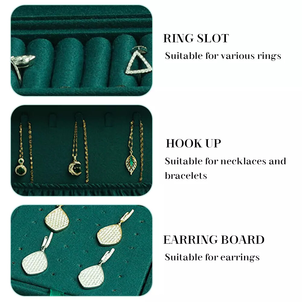 3 Layers Jewelry Box Organizer Large Capacity Ring Earring Necklace Storage New