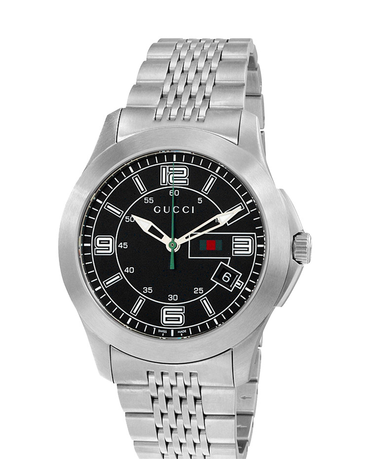 Gucci Men’s G-Timeless Black Dial Stainless Steel Watch – YA126201 ($825 MSRP)