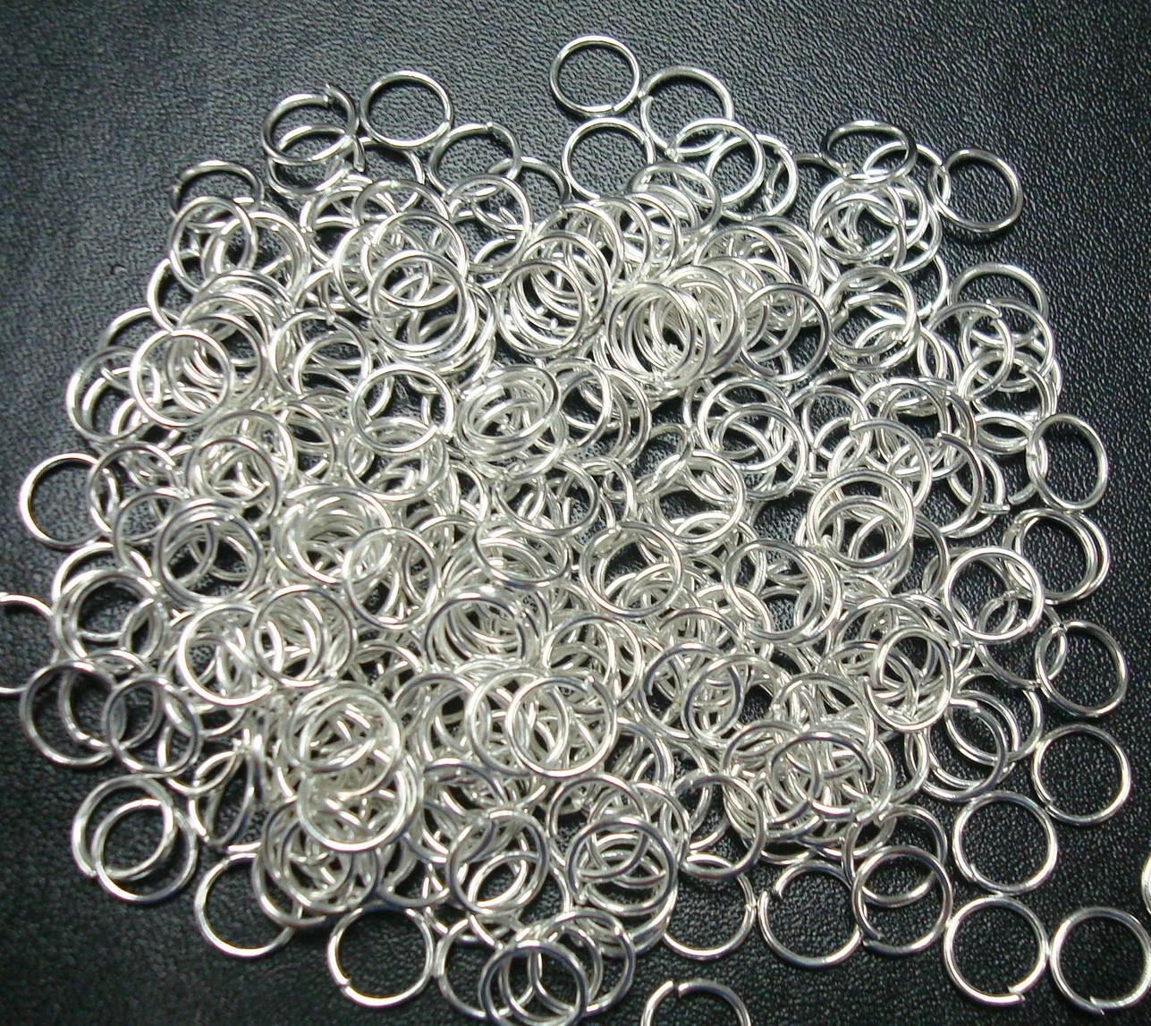 6mm SILVER plated medium gauge open round wire jump rings 300pcs FPJ025C