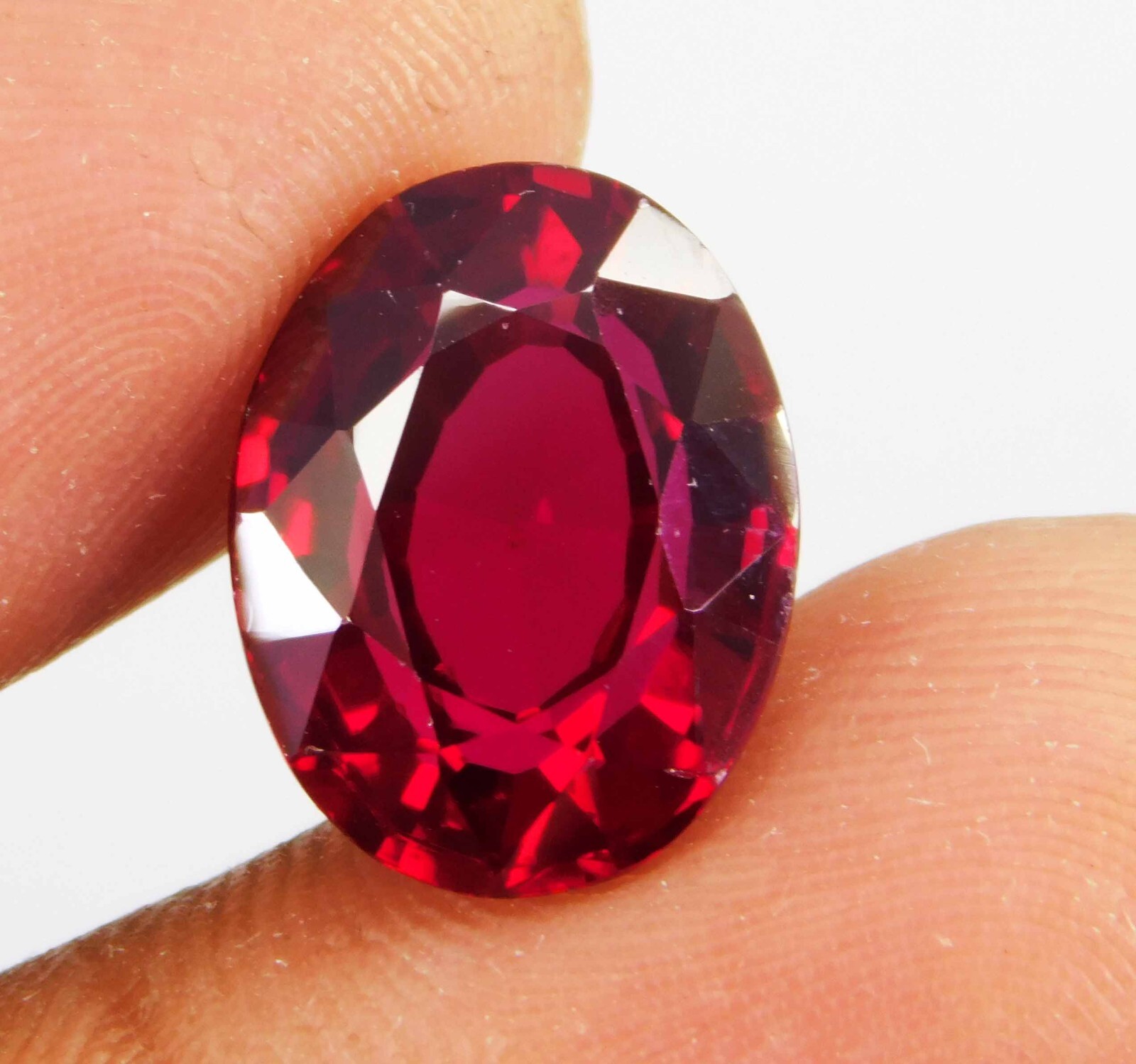 Certified 12.35 Ct Natural BURMA Red Ruby Unheated Oval Cut Loose Gemstone