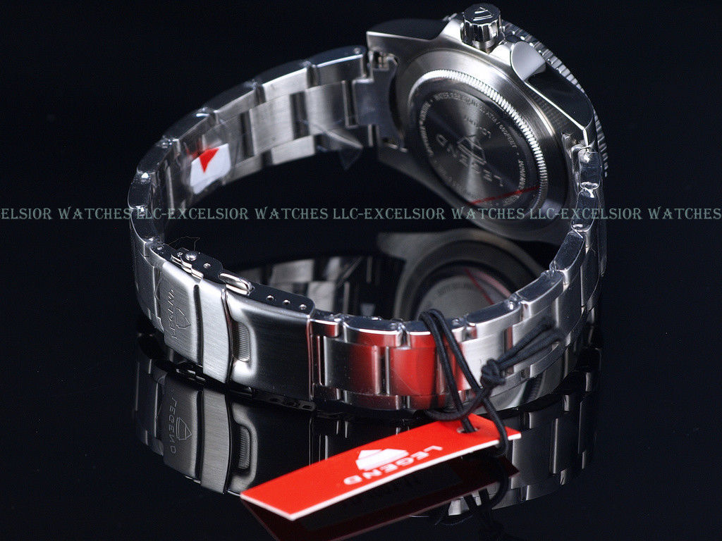 NEW Legend Men’s 200m Deep Blue Diver Egyptian Blue Dial Miyota Quartz SS Watch