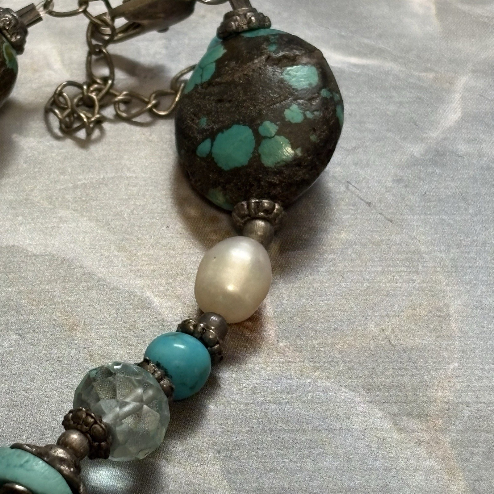 925 Sterling Silver Southwest Lot Turquoise Coral Real & Faux Necklace Bangles