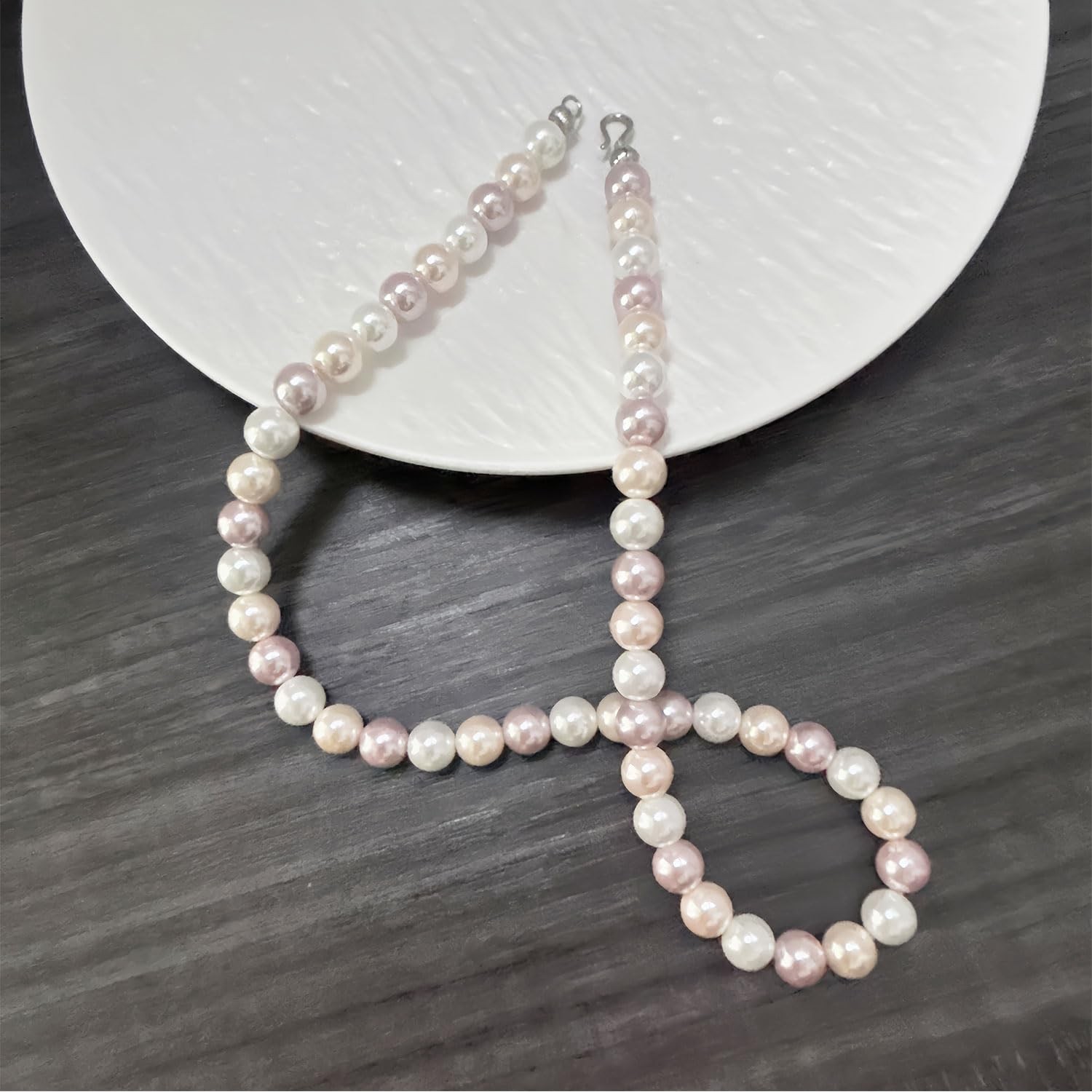 Pearl Choker Necklace for Women Pearl Beaded Necklace Colorful Pearl Neckla – 01