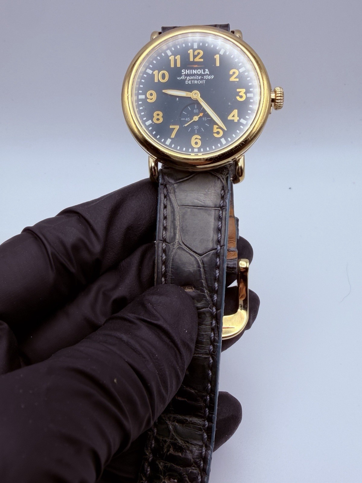 Shinola Runwell Watch 47mm Black Dial Argonite 1069 Men s Watch S0120194492