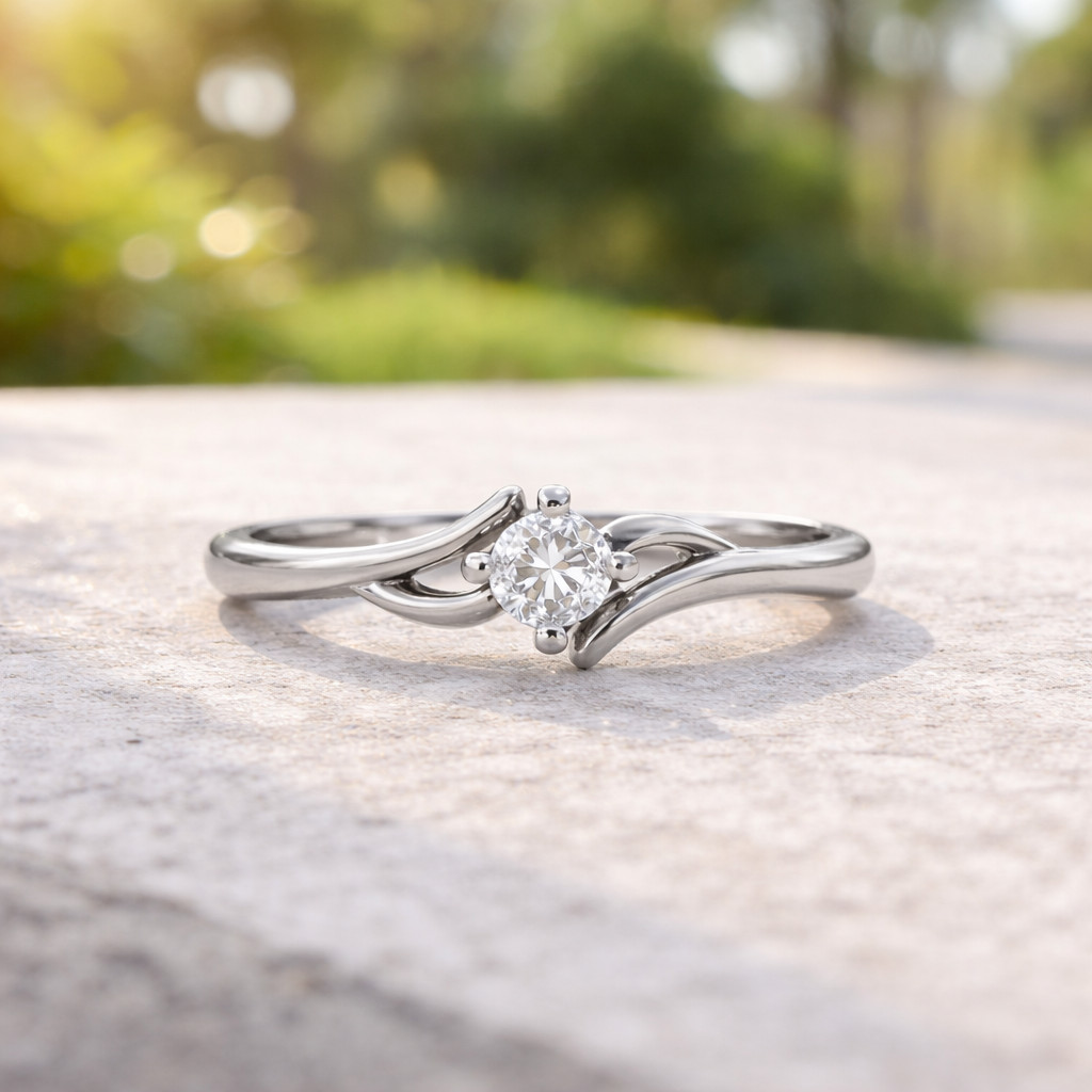 1.60 Ct Round Cut Natural Diamond Wedding Ring 14K White Gold Size 8